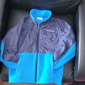Columbia Blue and Navy Kids' Puffer-Fleece Jacket
